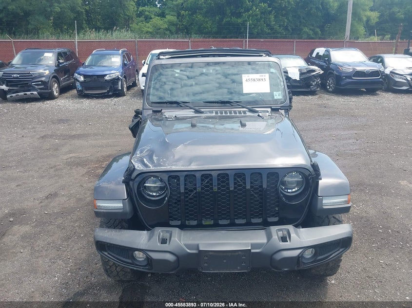 2022 Jeep Gladiator Willys 4X4 VIN: 1C6HJTAG7NL113700 Lot: 45583893