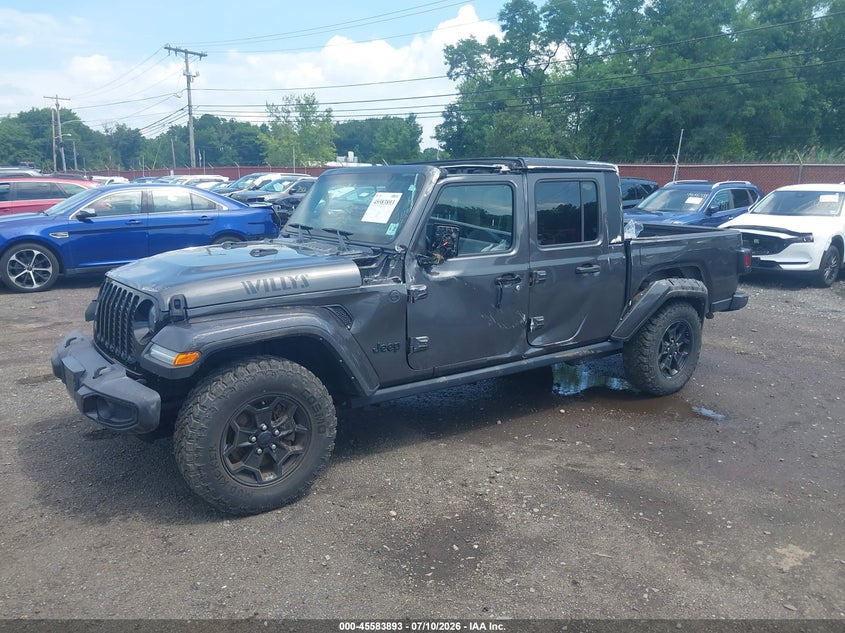 2022 Jeep Gladiator Willys 4X4 VIN: 1C6HJTAG7NL113700 Lot: 45583893