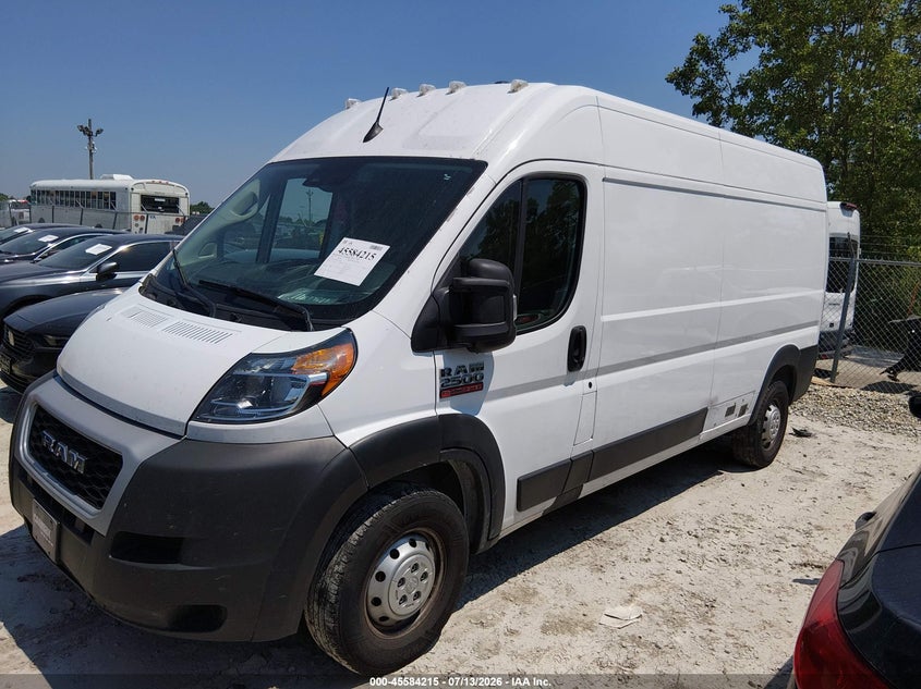 Vin: 3c6lrvdg3ne133509, lot: 46082568, ram promaster 2500 high roof 159 wb 20222