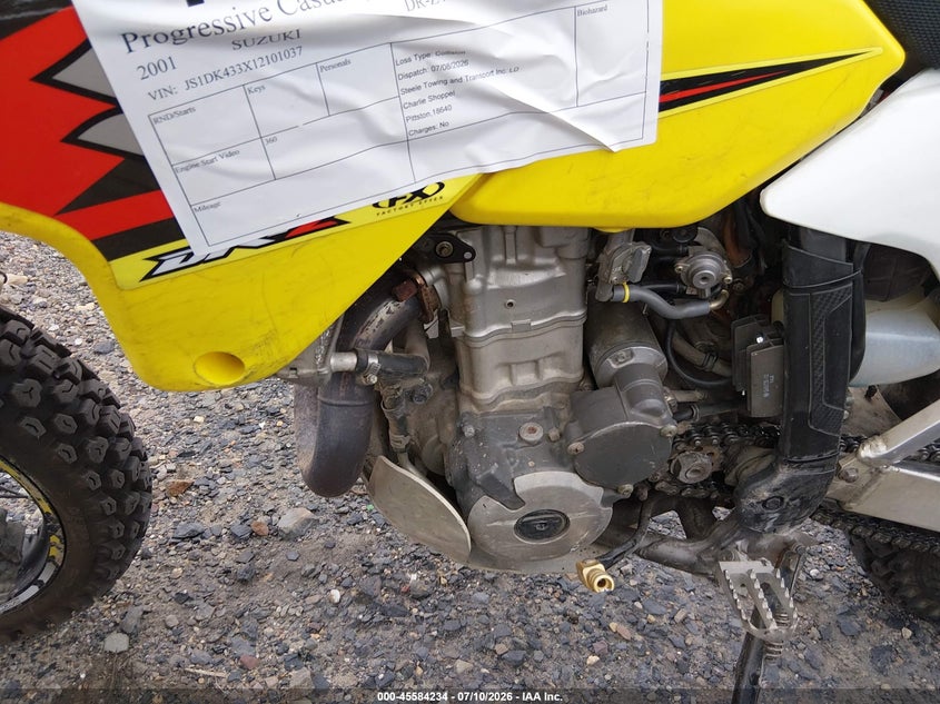 2001 Suzuki Dr-Z400 E VIN: JS1DK433X12101037 Lot: 45584234
