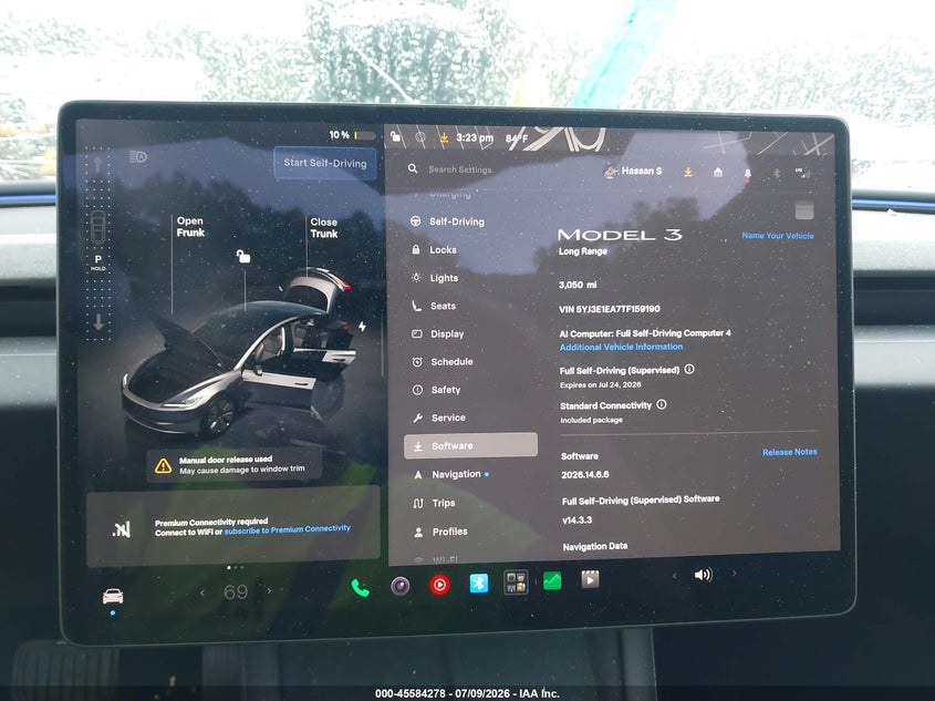 2026 TESLA MODEL 3 auction photo 7