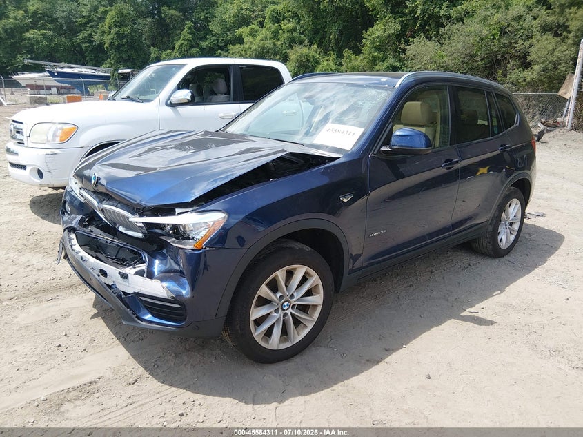 Vin: 5uxwx9c57g0d76739, lot: 46082664, bmw x3 xdrive28i 20162