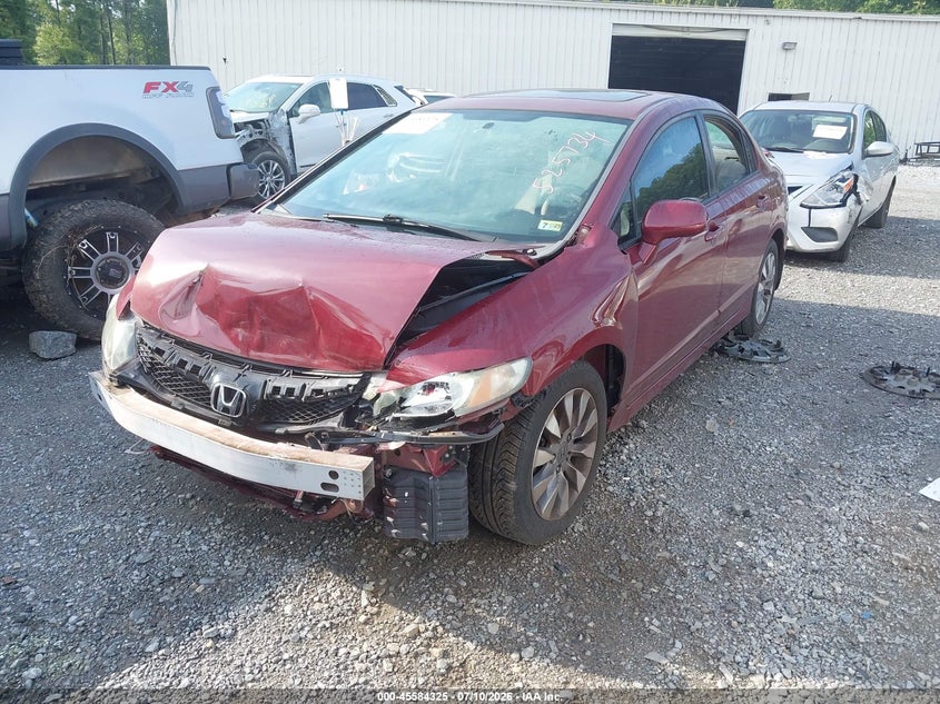 2009 Honda Civic Ex, Front End, IAAI, VIN 2HGFA168X9H525734 — photo 2