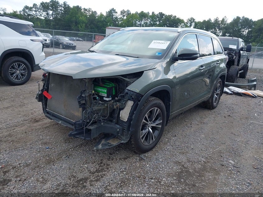 Vin: 5tdjkrfh3gs324860, lot: 46082770, toyota highlander xle v6 20162