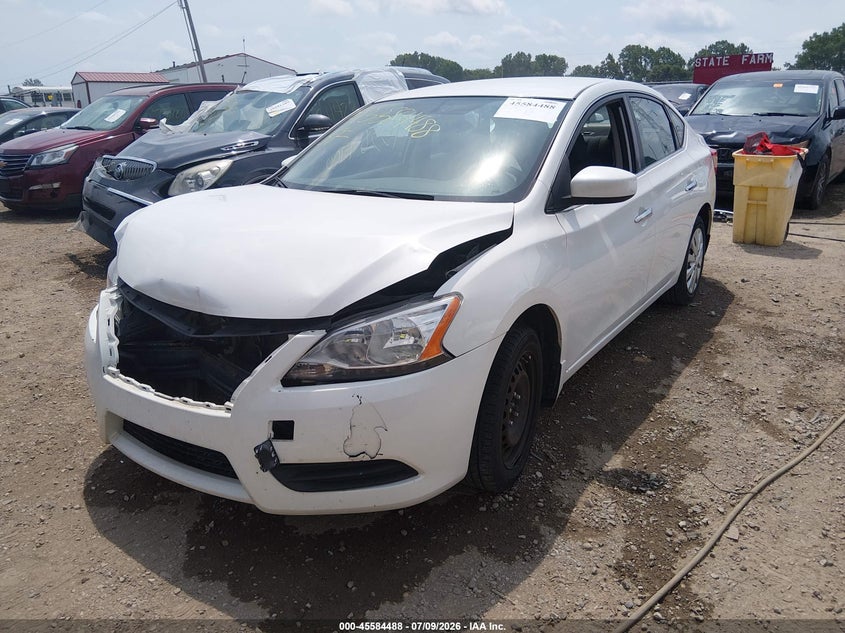 2014 Nissan Sentra, Front End, IAAI, VIN 3N1AB7AP7EL680754 — photo 2
