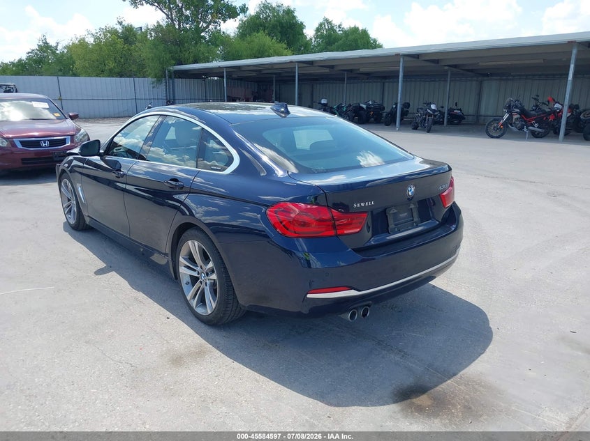 Vin: wba4j1c57kbm18720, lot: 46082950, bmw 430i gran coupe 20193