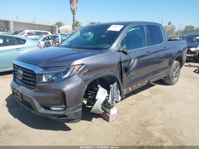2023 Honda Ridgeline, Left Front, IAAI, VIN 5FPYK3F56PB068047 — photo 2
