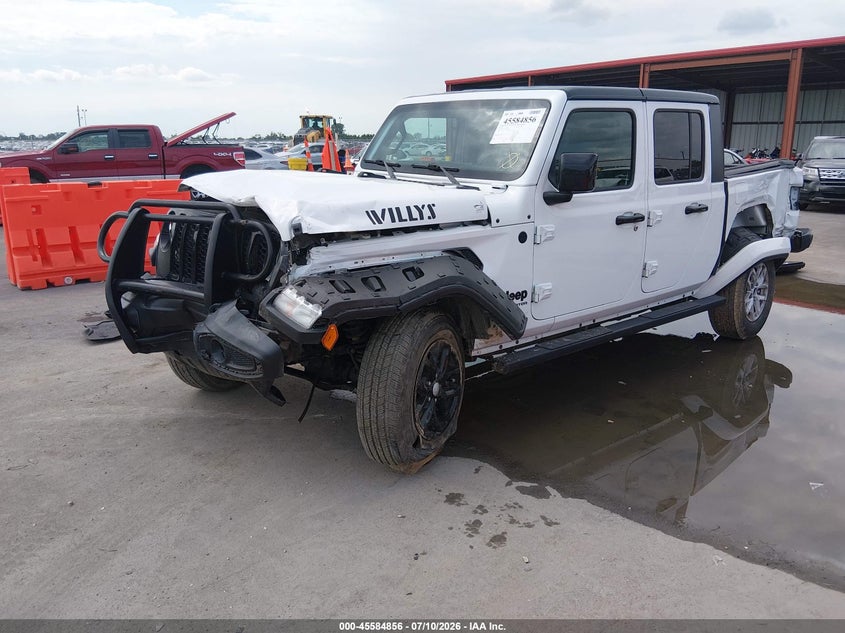 Vin: 1c6hjtag1ml550137, lot: 46083209, jeep gladiator willys 4x4 20212