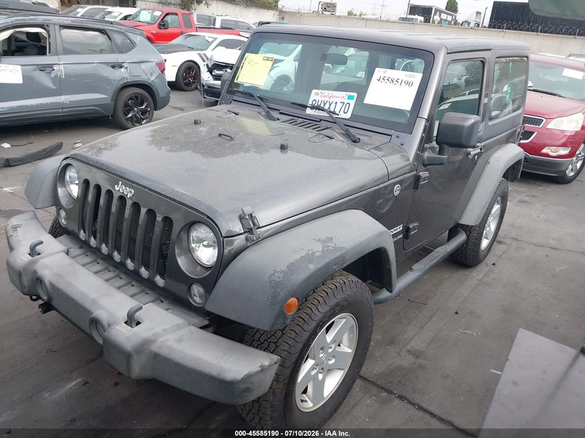 2017 Jeep Wrangler, Rear, IAAI, VIN 1C4GJWAG8HL649792 — photo 2
