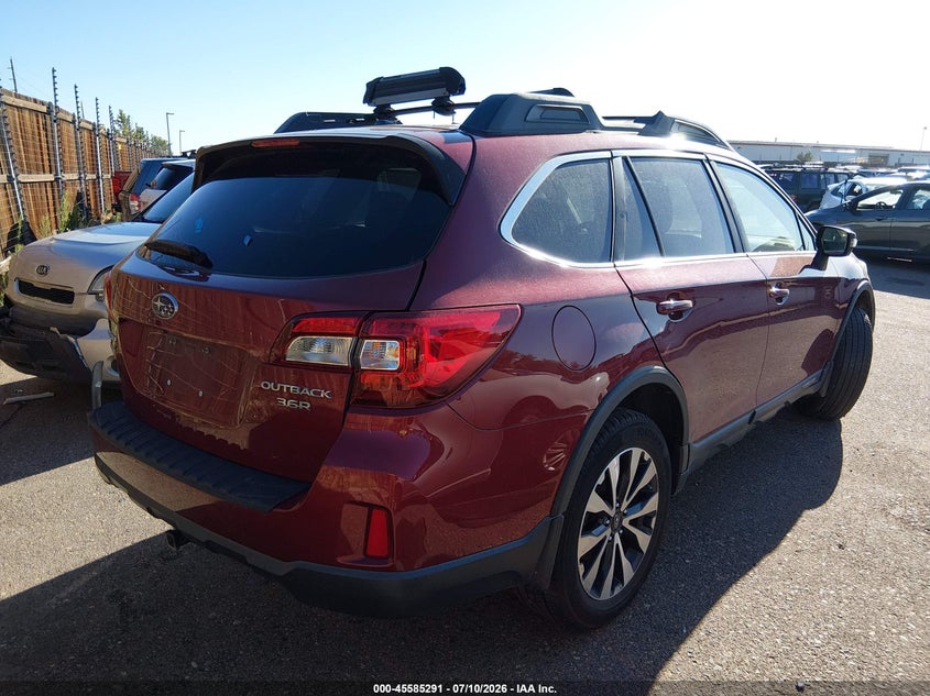 Vin: 4s4bselc7f3262221, lot: 46083644, subaru outback 3.6r limited 20154