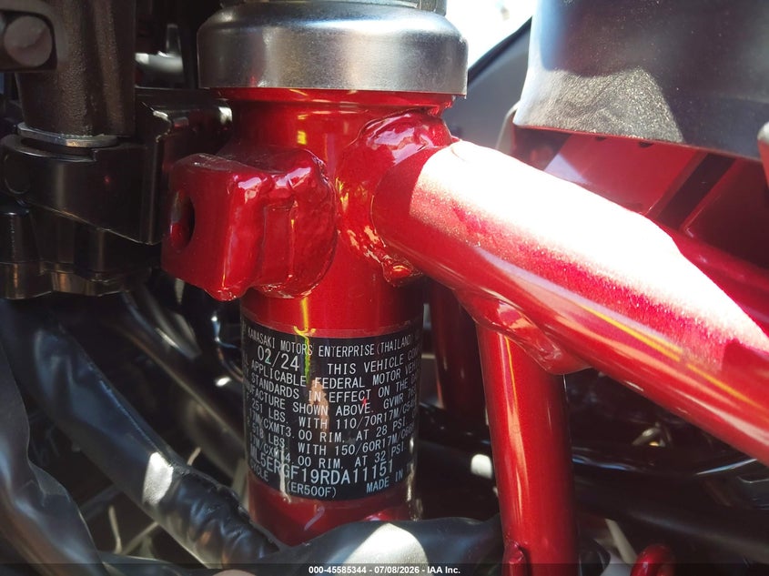 2024 Kawasaki Er500 VIN: ML5ERGF19RDA11151 Lot: 45585344
