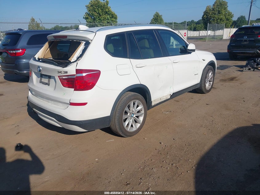 Vin: 5uxwx9c35h0t21946, lot: 46083765, bmw x3 xdrive28i 20174