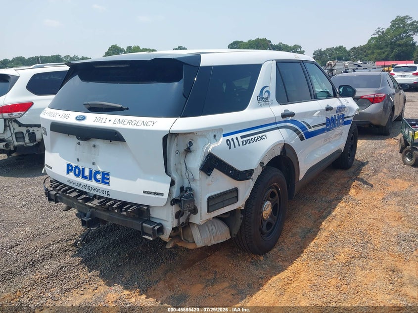 Vin: 1fm5k8ab1pgc00848, lot: 46083773, ford police interceptor utility 20234