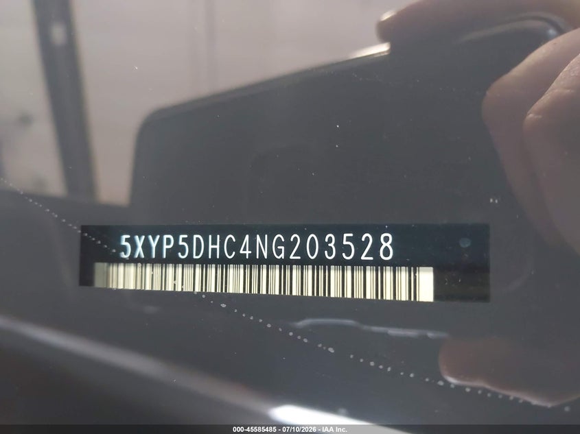 2022 Kia Telluride Sx VIN: 5XYP5DHC4NG203528 Lot: 45585485