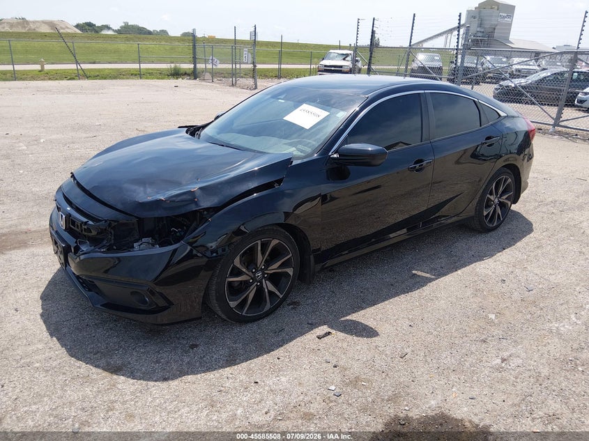2019 Honda Civic, Front End, IAAI, VIN 2HGFC2F84KH605892 — photo 2