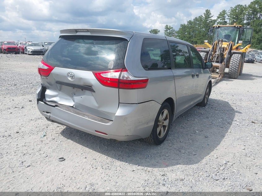 Vin: 5tdzk3dc7fs660579, lot: 46083976, toyota sienna l 7 passenger 20154