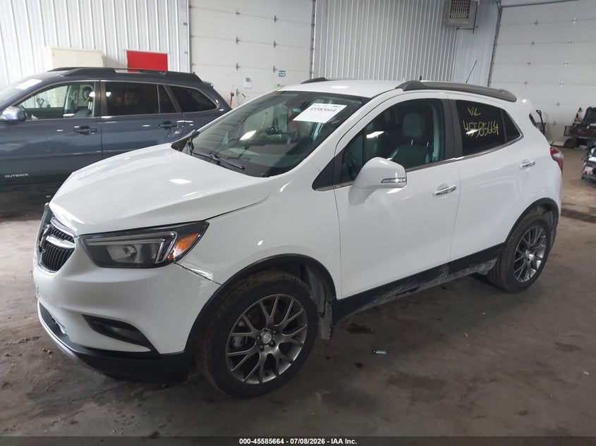 Vin: kl4cj1sb7kb762998, lot: 46084017, buick encore fwd sport touring 20192