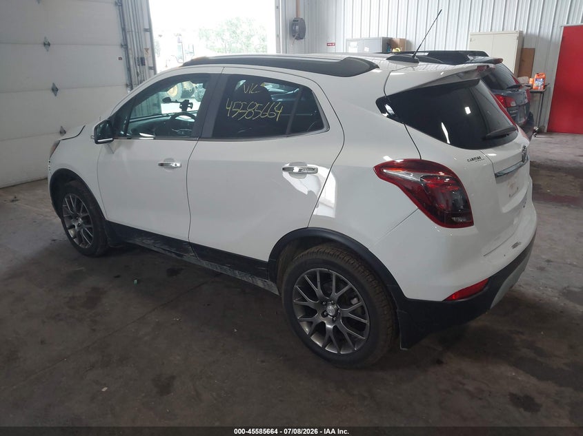 Vin: kl4cj1sb7kb762998, lot: 46084017, buick encore fwd sport touring 20193