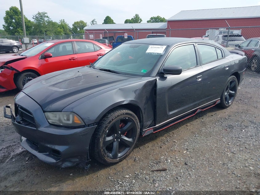 2014 Dodge Charger, Total Burn, IAAI, VIN 2C3CDXBG2EH129952 — photo 2