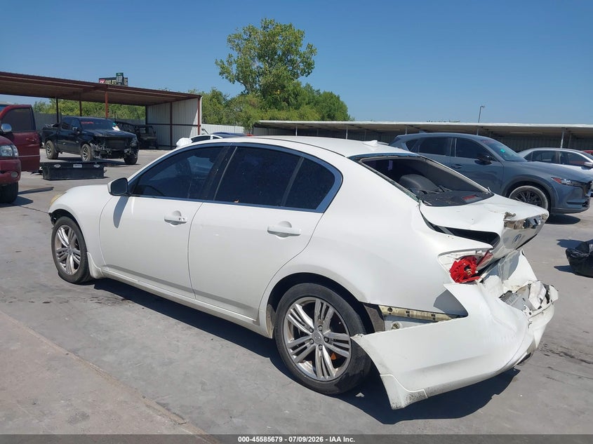 Vin: jn1dv6ap9bm831190, lot: 46084032, infiniti g25 journey 20113