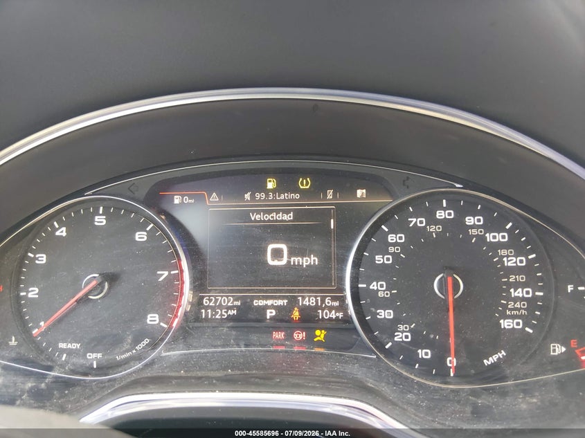 2019 Audi Q7 45 Premium/45 Se Premium VIN: WA1AHAF78KD025404 Lot: 45585696