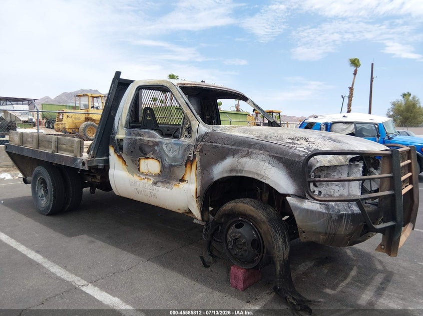 1999 Ford Super Duty F-350 Drw Lariat/Xl/Xlt, Пожар (мотор), IAAI, VIN 1FDWF37F3XEC68179