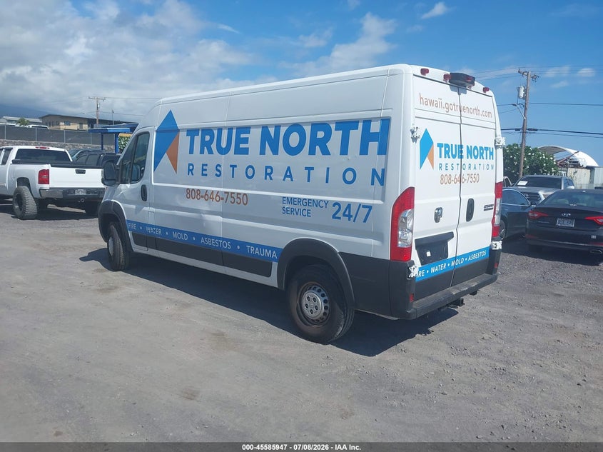 Vin: 3c6lrvdg7se563409, lot: 46084300, ram promaster 2500 tradesman high roof 159 wb w/pass seat 20253