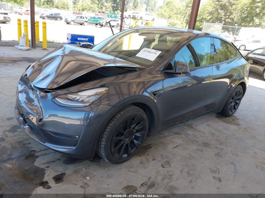 Vin: 5yjygaee5mf158611, lot: 46084489, tesla model y long range dual motor all-wheel drive 20212
