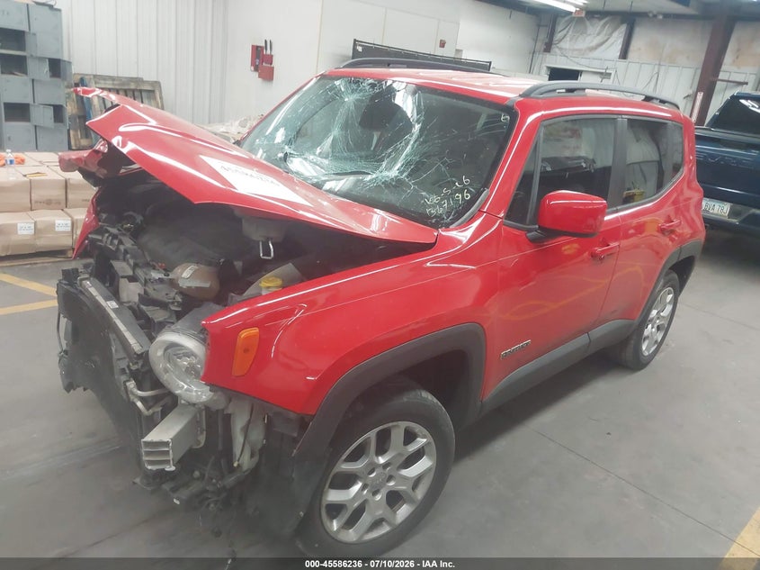 2015 Jeep Renegade, Удар спереди, IAAI, VIN ZACCJBBT0FPB67196 — фото 2
