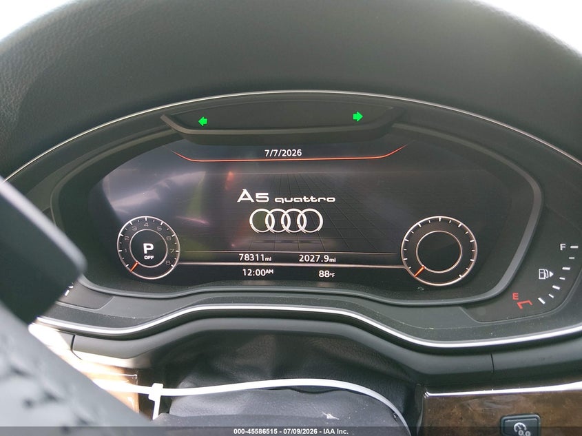 2019 Audi A5 45 Premium VIN: WAUBNCF58KA071584 Lot: 45586515