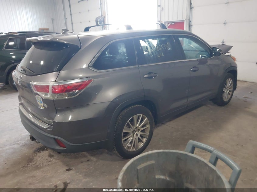 Vin: 5tdjkrfh0gs326193, lot: 46084888, toyota highlander xle 20164