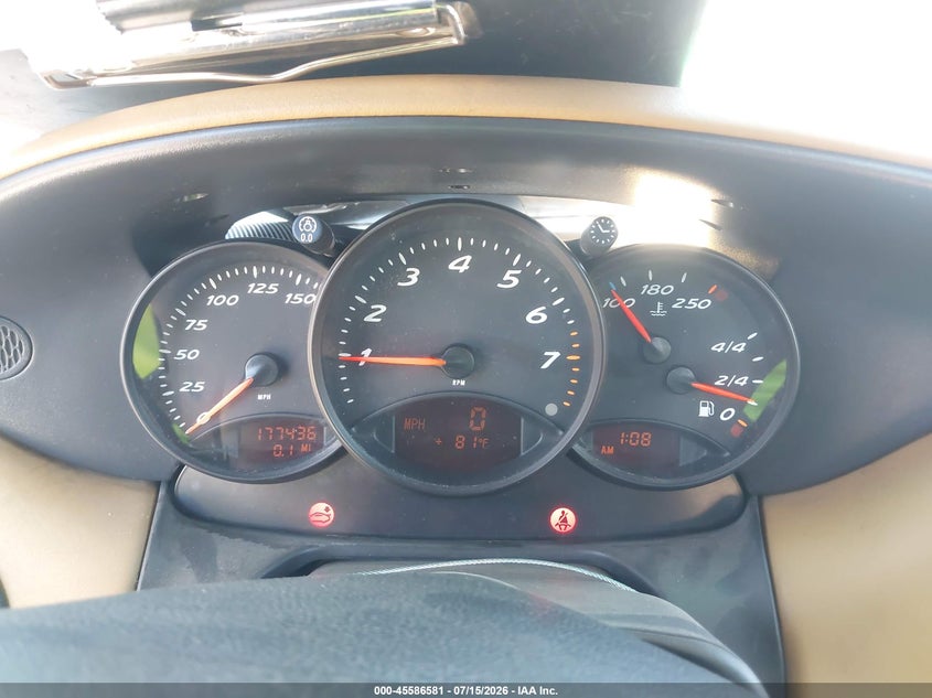 1998 Porsche Boxster VIN: WP0CA2988WU624452 Lot: 45586581
