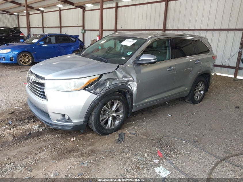 Vin: 5tdjkrfh2fs093917, lot: 46084987, toyota highlander xle v6 20152