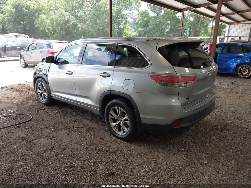 Vin: 5tdjkrfh2fs093917, lot: 46084987, toyota highlander xle v6 20153