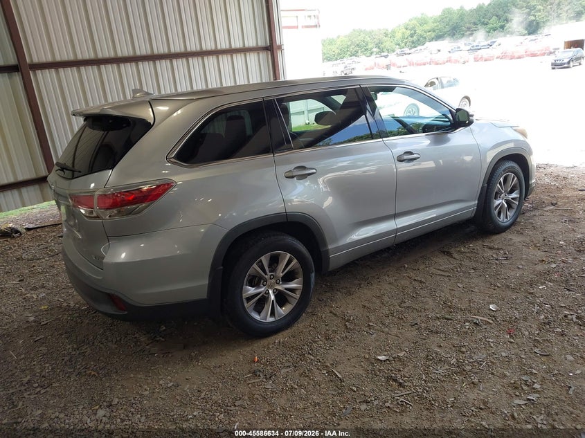 Vin: 5tdjkrfh2fs093917, lot: 46084987, toyota highlander xle v6 20154
