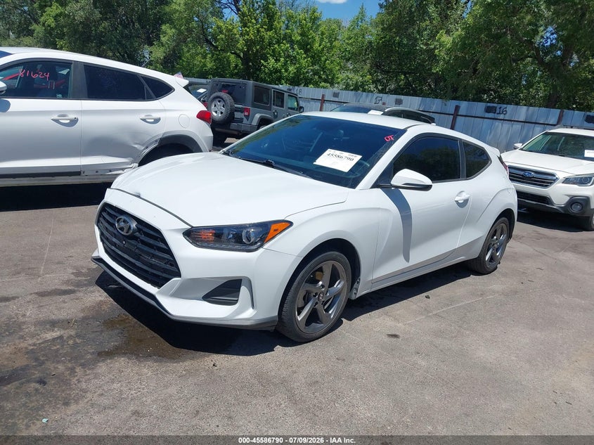 2019 Hyundai Veloster 2.0, Front End, IAAI, VIN KMHTG6AF6KU019688 — photo 2