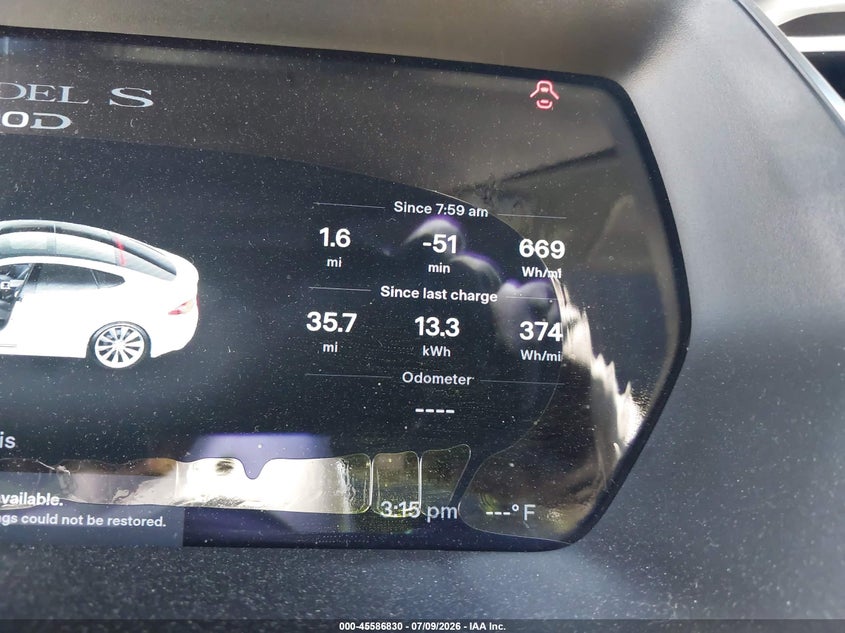 2016 Tesla Model S 60D/70D/75D/85D/90D VIN: 5YJSA1E27GF162371 Lot: 45586830