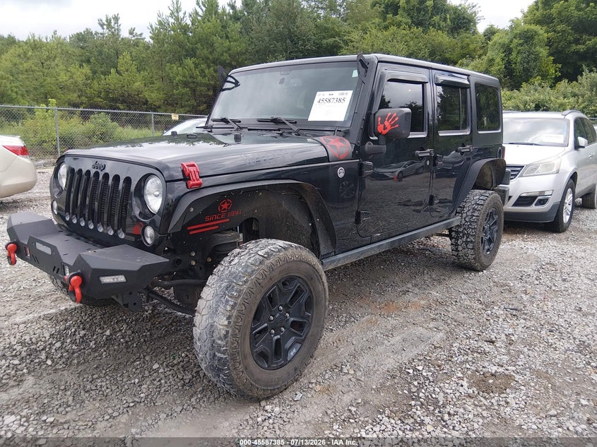 2016 Jeep Wrangler, Удар сзади, IAAI, VIN 1C4BJWDG4GL132350 — фото 2