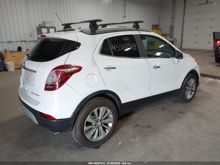 Vin: kl4cjasb9jb508286, lot: 46085893, buick encore preferred 20184