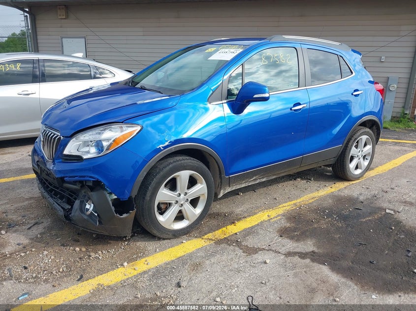 Vin: kl4cjgsb9gb685612, lot: 46085957, buick encore leather 20162