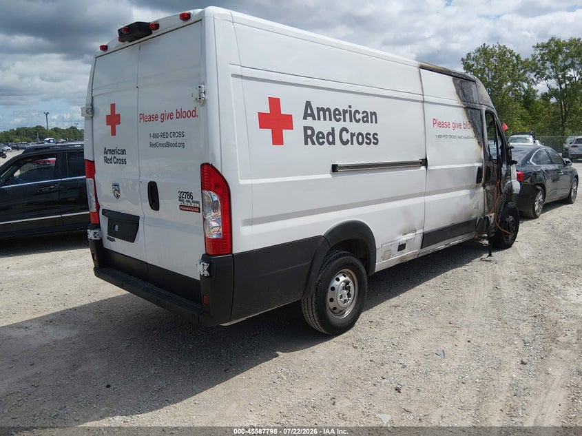 Vin: 3c6mrvjg7me561915, lot: 46086173, ram promaster 3500 cargo van high roof 159 wb ext 20214