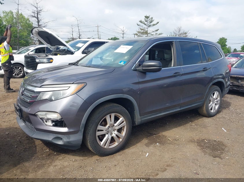 Vin: 5fnyf6h12gb031280, lot: 46086336, honda pilot lx 20162