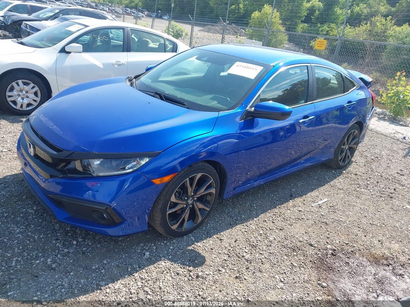 2019 Honda Civic, Удар ззаду, IAAI, VIN 19XFC2F81KE026434 — фото 2