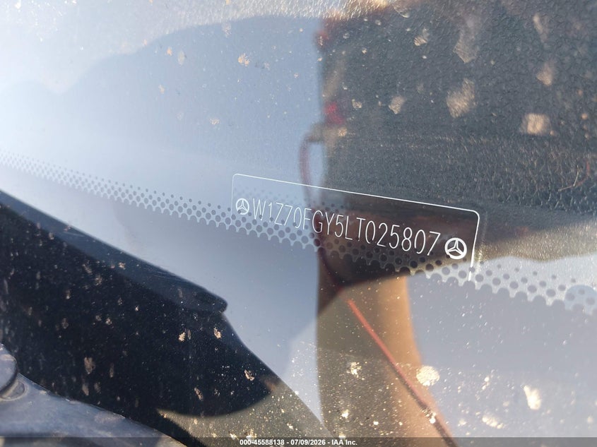 2020 Mercedes-Benz Sprinter 1500 Standard Roof I4 VIN: W1Z70FGY5LT025807 Lot: 45588138