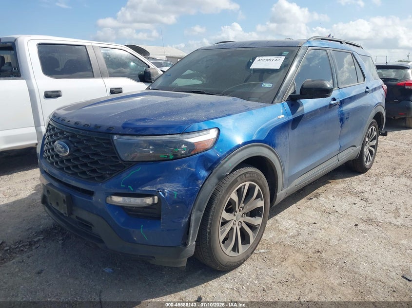 Vin: 1fmsk7kh2ngc10270, lot: 46086518, ford explorer st-line 20222