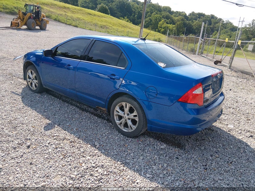 Vin: 3fahp0ha5cr168822, lot: 46086520, ford fusion se 20123