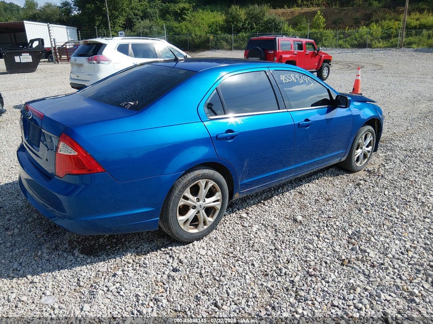 Vin: 3fahp0ha5cr168822, lot: 46086520, ford fusion se 20124