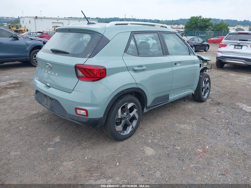 Vin: kmhrc8a39su347453, lot: 46086542, hyundai venue sel 20254