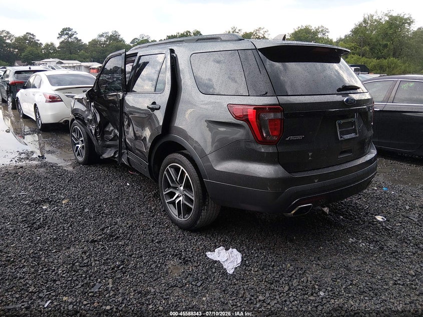 Vin: 1fm5k8gt5hga14635, lot: 46086718, ford explorer sport 20173