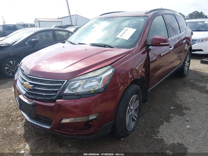 2017 Chevrolet Traverse, Left Front, IAAI, VIN 1GNKRGKDXHJ212327 — photo 2